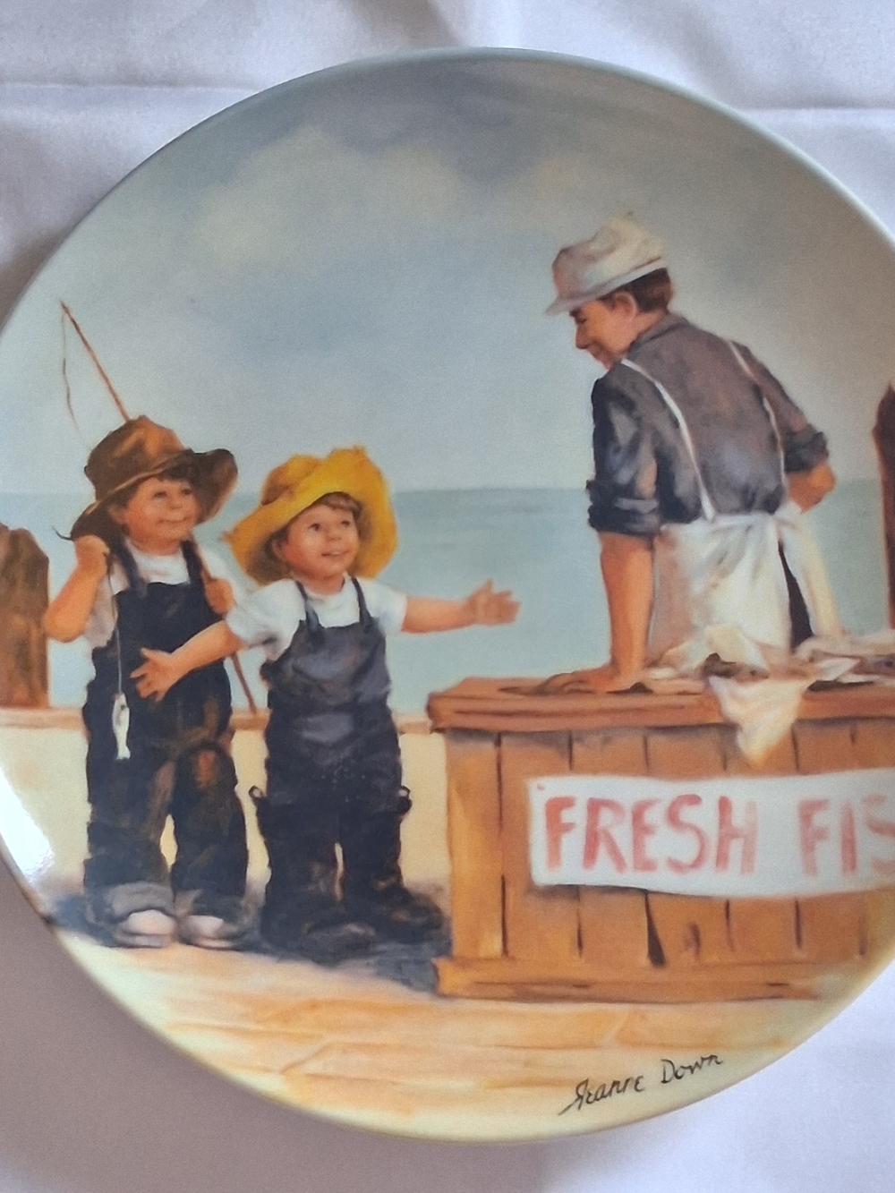 1983 “Fish Story” By Jeanne Down Collection Plate.